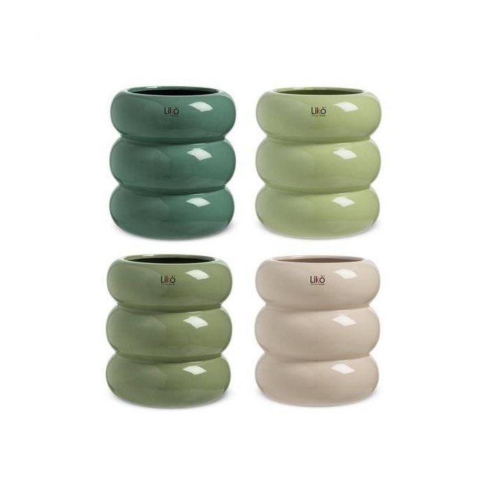 VASO JADE D. 16 H 18 - MIXED GREEN